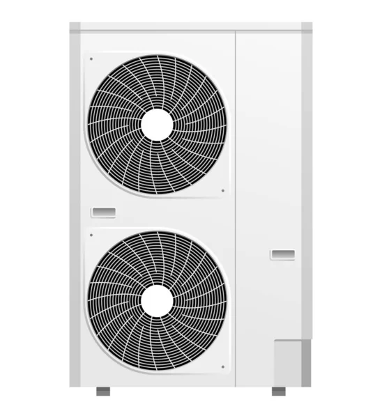 Luftkühler Maschine Die Einem Flüssigen Kühlmittel Kühlzyklen Wärme Entzieht Lüftungs — Stockvektor