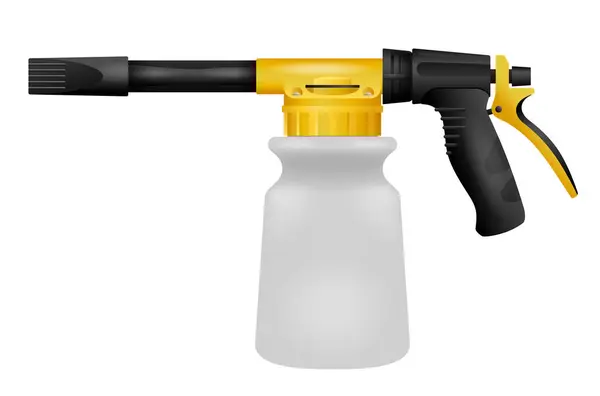 車を洗浄するための銃スプレーヤー 現実的な隔離されたイラスト 車サービスのためのハンドツール — ストックベクタ
