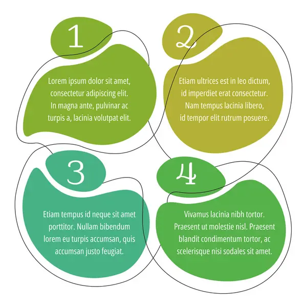 Miljøvennlig Bærekraftig Livsstilsmål Infografisk Mal Med Noen Trinn Grønne Farger – stockvektor