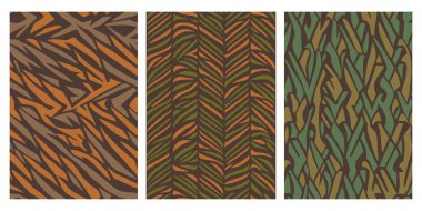 Eğri şekilli, soyut, pürüzsüz etnik desen - nötr renklerde tekrarlanabilir arka plan