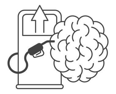 Beyin Yakıtı - Simge veya logo için Besleyici Ek görsel kavram