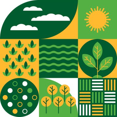 Sürdürülebilir Tarım Geometrik Modeli - Arazi Yönetimi. Toprak kullanımının korunma girişimleri - kurumsal biçim unsuru