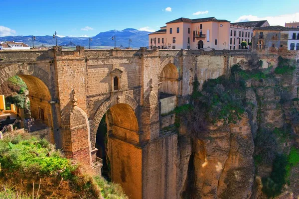 Ronda, Endülüs, İspanya - Puente Nuevo köprüsü olan ünlü tarihi şehir