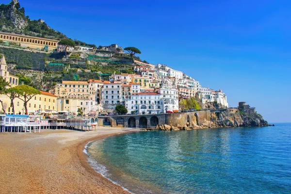 Stranden Och Kusten Amalfi Kampanien Syditalien — Stockfoto