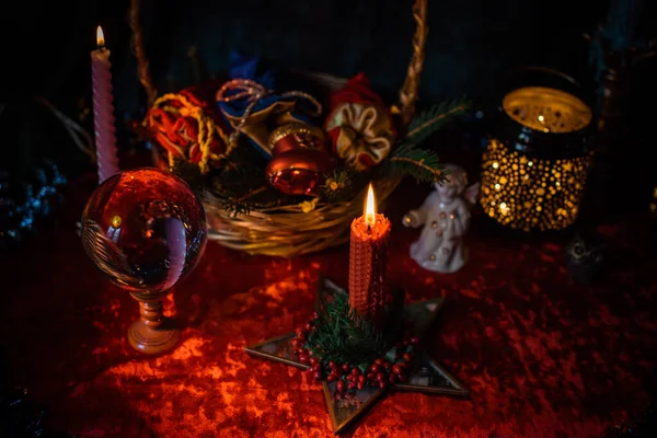 Noel Atmosferi Kavramı Kehanetler Kader Kehanetleri Sihirli Top Diğer Büyüler — Stok fotoğraf