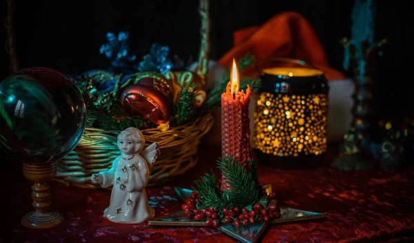 クリスマスの雰囲気 運命の予測 魔法のボールや他の魔法の概念 魔法の休日のイラスト審美的な — ストック写真