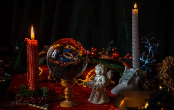 Ambiance Vacances Mystiques Esthétique Noël Ambiance Hivernale Positive Décoration Pour — Photo