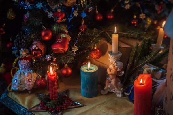 Karácsonyi Rítus Wicca Vagy Pogány Energiamágia Karácsony Esti Jóslat Szeretet — Stock Fotó
