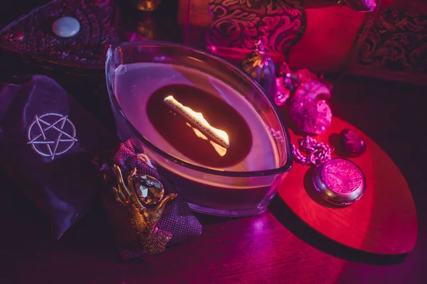 Свічки Опіки Вівтарі Магія Свічок Чиста Аура Видалення Негативної Енергії — стокове фото
