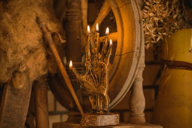 Hand of fatum. Illustration of fate. Concept of esotericism and astrology, old and new magic