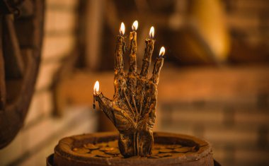 Hand of fatum. Illustration of fate. Concept of esotericism and astrology, old and new magic