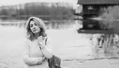 Classical luxury university fashion, elegant woman. Concept of vintage women clothes