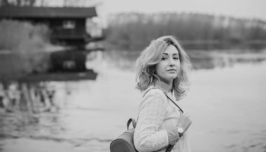 Classical luxury university fashion, elegant woman. Concept of vintage women clothes