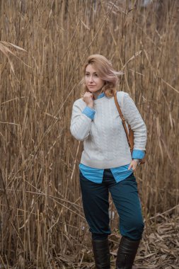 Classical luxury university fashion, elegant woman. Concept of vintage women clothes