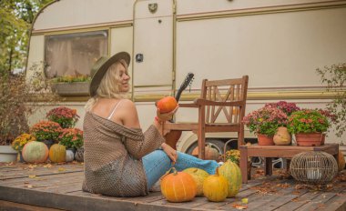 Casual Boho collection of women's clothes. Plus size European blonde woman stylish dress. Concept of sizes, happy nice natural beautiful woman