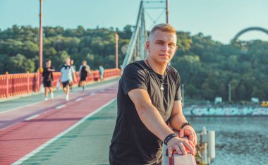 Handsome young Blonde Scandinavian men. Students lifestyle. Psychology portrait, illustration