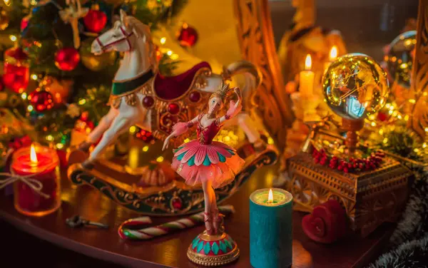 Begreppet Magisk Rit Vid Jul Nyår Eller Vintertid Förutsägelse Ett — Stockfoto