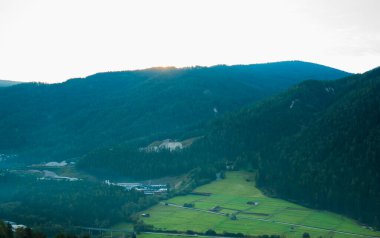 Avusturya Alp Dağları. Güzel manzara manzarası. Seyahat konsepti