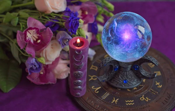 Concept of love magic, love spell attracting love, predictions of fate and other magic