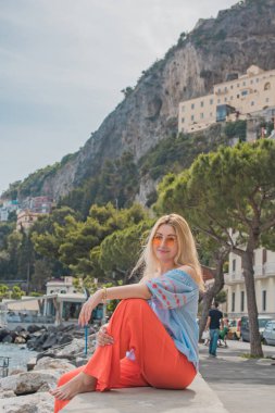 Positano, Amalfi Sahili 'nde tatil. Lüks Avrupa deniz tatili