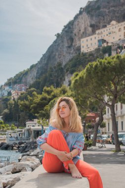 Positano, Amalfi Sahili 'nde tatil. Lüks Avrupa deniz tatili