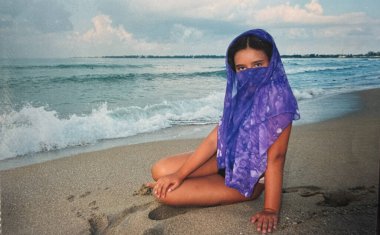 2000 'lerin başında Genç Kız Yaşam Tarzı. Orijinal Vintage Film Görünümü