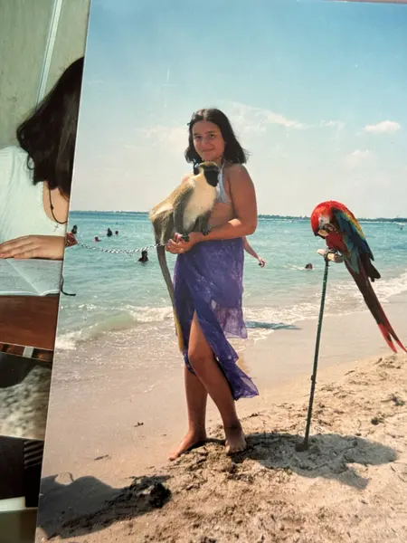 2000 'lerin başında Genç Kız Yaşam Tarzı. Orijinal Vintage Film Görünümü