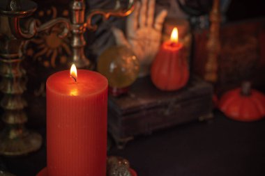 Cadılar Bayramı Balkabağı Mumları, Sonbahar Dekorasyonu veya mistik şeyler