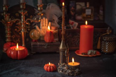 Cadılar Bayramı Balkabağı Mumları, Sonbahar Dekorasyonu veya mistik şeyler