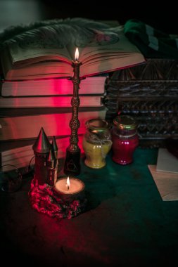 Peri Masalı Şatosu Mumu. Fantezi Kulesi Dekorasyonu