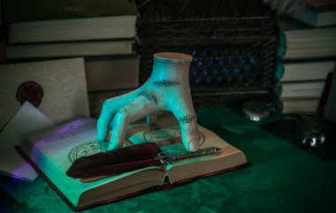 Gothic Family values, composition with a hand 