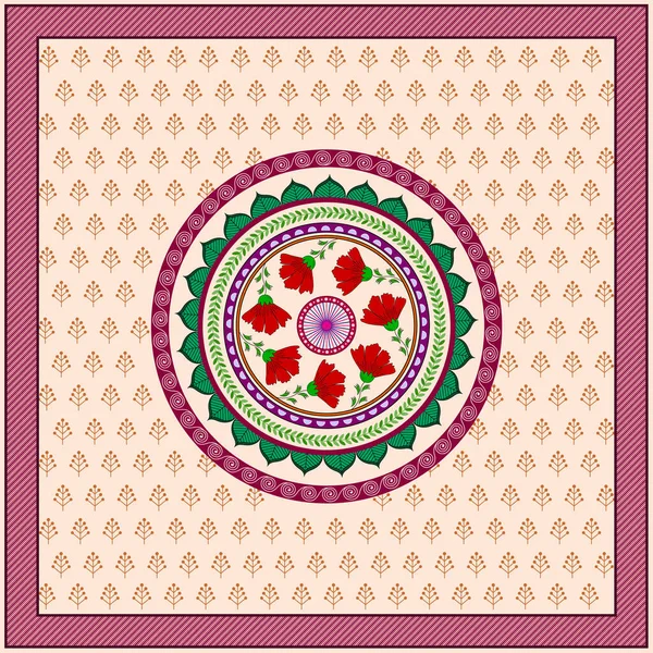 Yatak örtüsü tasarımı, kumaş tasarımı, tekstil tasarımı. Vektör illüstrasyonu.