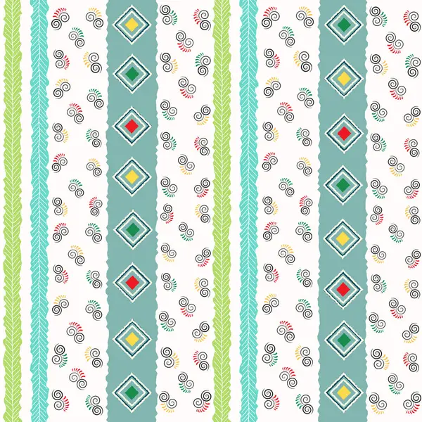 Vektörsüz geometrik desenli elmas şekilli ve çiçek desenli bir krem arkaplan. Tişört baskısı, moda tasarımı, çocukların giydiği, tebrik kartı ve davetiye..