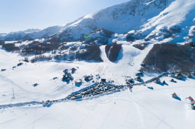 Savin Kuk Kayak Merkezi Karadağ, hava karlı yamaçları