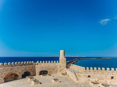 Stunning view from the top of Rocca a Marre fortress in Heraklion, Greece