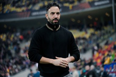 Manchester United teknik direktörü Ruben Amorim, 30 Ocak 2025 tarihinde Bükreş 'teki Ulusal Arena' da oynanan FCSB (Romanya) ile Manchester United (İngiltere) arasındaki UEFA Avrupa Ligi Stage maçı öncesinde fotoğraf çekti..