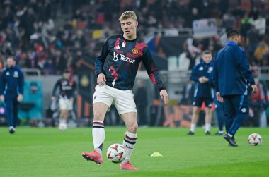 Rasmus Hojlund, 30 Ocak 2025 'te Bükreş' teki Ulusal Arena 'da oynanan FCSB (Romanya) ile Manchester United (İngiltere) arasındaki UEFA Avrupa Ligi Stage maçı öncesinde resim çekmişti..