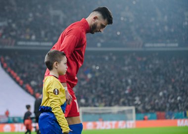 Mihai Popescu (FCSB), 30 Ocak 2025 'te Bükreş' teki Ulusal Arena 'da oynanan FCSB (Romanya) ile Manchester United (İngiltere) arasındaki UEFA Avrupa Ligi Stage maçı öncesinde çekilmişti..
