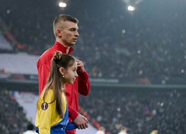 Florin Tanase (FCSB) pictured prior to  the UEFA Europa League Group Stage game between FCSB (Romania) and Manchester United (England) held on 30th of January 2025 at National Arena in Bucharest. clipart