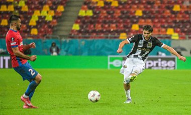 Jaouen Hadjam of Young Boys pictured during the 2025/26 UEL Matchday 2 game Between FCSB (ROU) and BSC Young Boys (SWI).
