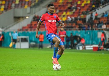Siyabonga Ngezana of FCSB pictured during the 2025/26 UEL Matchday 2 game Between FCSB (ROU) and BSC Young Boys (SWI).