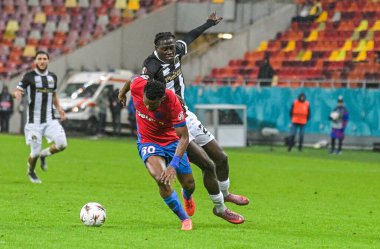 Chris Bedia and Siyabonga Ngezana pictured during the 2025/26 UEL Matchday 2 game Between FCSB (ROU) and BSC Young Boys (SWI).