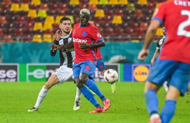 Baba Alhassan of FCSB pictured during the 2025/26 UEL Matchday 2 game Between FCSB (ROU) and BSC Young Boys (SWI).