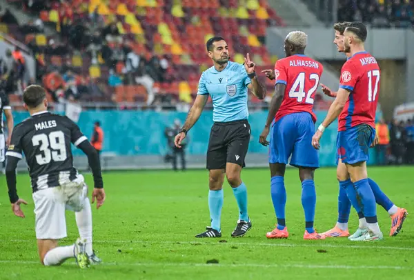 Swedish FIFA referee Mohammed Al-Hakim pictured during the 2025/26 UEL Matchday 2 game Between FCSB (ROU) and BSC Young Boys (SWI).
