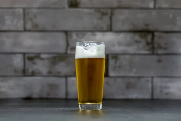 Masada oturan bir bardak bira.