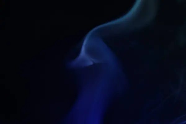 Blue line, blue smoke on a dark background, colourful abstract, blue fog, minimalism, line of light