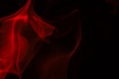 Koyu arkaplanda kırmızı duman, renkli soyut, kırmızı sis, minimal arkaplan