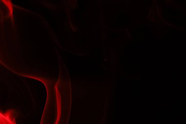 Koyu arkaplanda kırmızı duman, renkli soyut, kırmızı sis, minimal arkaplan