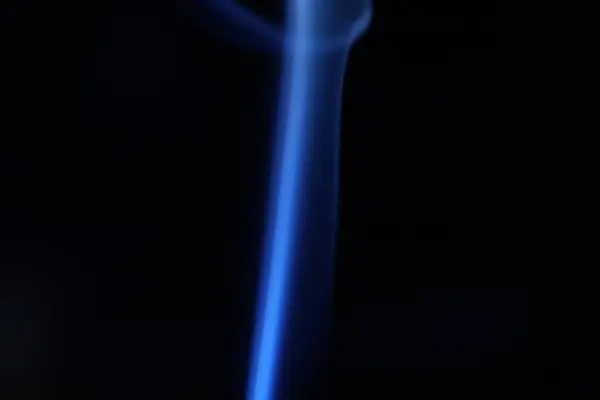 Blue line, blue smoke on a dark background, colourful abstract, minimalistic