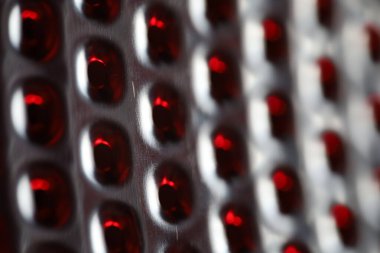 Metal desen soyut fotoğrafçılık, kırmızı ışık